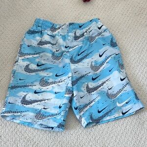 Nike Kids Light Blue Graphic Shorts